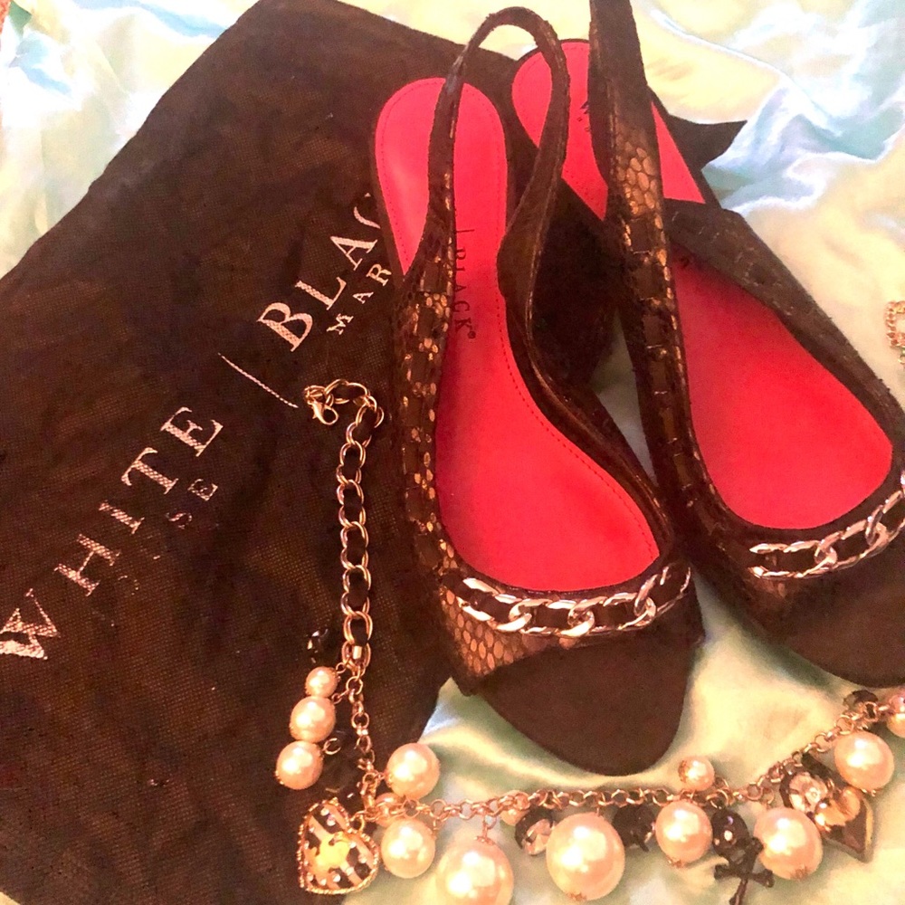White House Black Market 2” sling backs